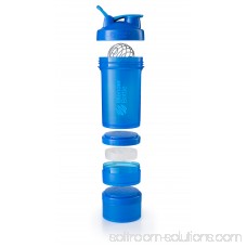 BlenderBottle 22oz ProStak Shaker with 2 Jars, a Wire Whisk BlenderBall and Carrying Loop FC Blue 553888597